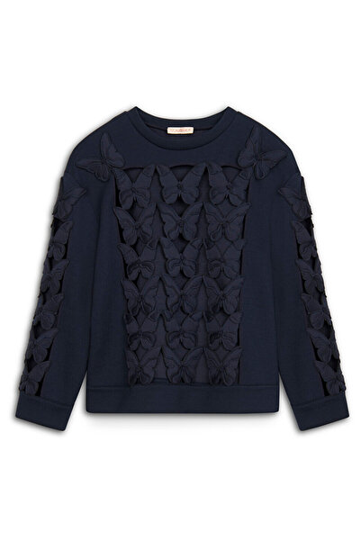 Machka Kelebek nakışlı sweatshirt