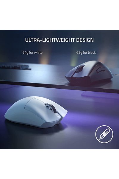 RAZER Razer Death Adder V3 Pro - White Gaming Mouse