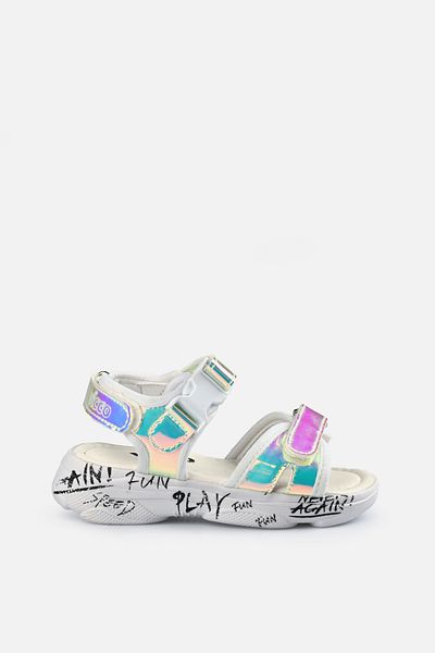 Vicco Tempo Ii Metallic Girls Preschool Silver Sandals