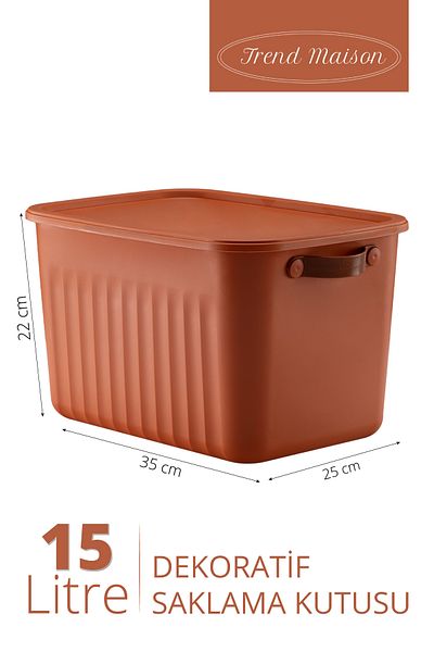 Trend Maison Multi-Purpose Organizer, Box with Lid, 5 Different Color Options, Decorative Storage Box, Organizer