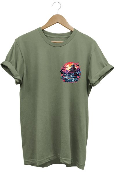 remonz Μπλουζάκι Japanese Mountain Pocket με στάμπα Oversize 100% βαμβάκι