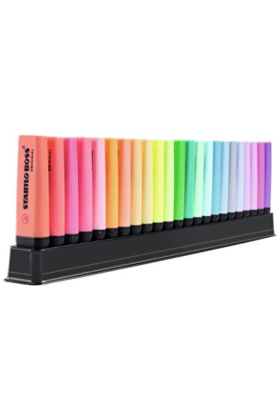 Stabilo Set de 23 de culori Boss Original Textmarker cu suport de birou