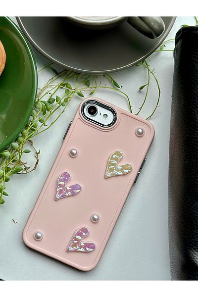Go Aksesuar حافظة سيليكون مرنة بتصميم لعبة حجر القلب ثلاثية الأبعاد متوافقة مع هاتف Iphone 7 - 8 - Se 2020 - Se 2022