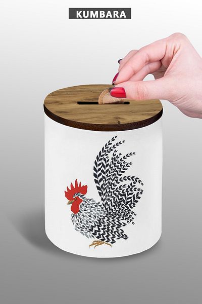 yhfoto Κουμπαράς Bohemian Design, 9 cm Κεραμικό Μικρό Μέγεθος Επιτραπέζιος Κουμπαράς 250g