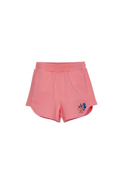 LOVETTI Sea Horse Printed Salmon Girl's Shorts - Two Thread