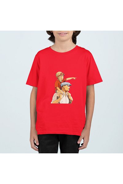 MAGORS Cotton Short Sleeve Mustafa Kemal Ataturk Printed Boy's and Girl's T-Shirt with Crewneck