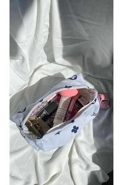 cosybag. Geantă de machiaj din țesătură cu model Laci̇vert