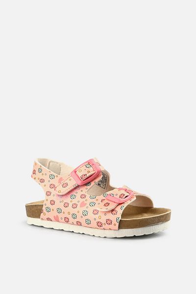 Vicco Last Patterned Girls Preschool Pink Sandals