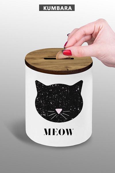 bymat Meoww Design Small Size Ceramic Piggy Bank 9 cm 25kg