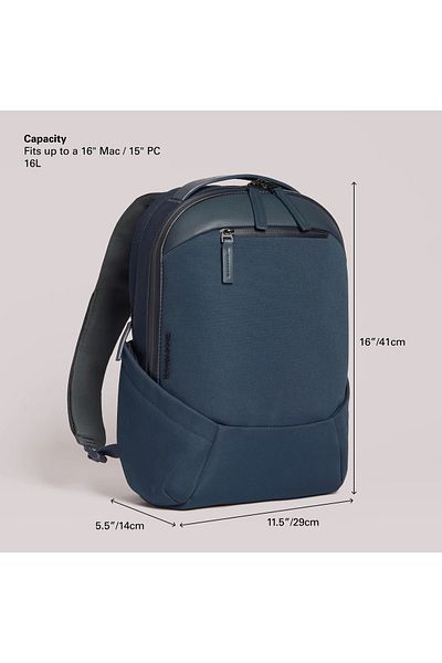 Troubadour Apex Compact Backpack Premium Vegan, Waterproof Material - Laptop Sleeve, Comfort Strap