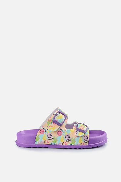 Vicco Gibli Ii Printed Baby Girl Lilac Slippers