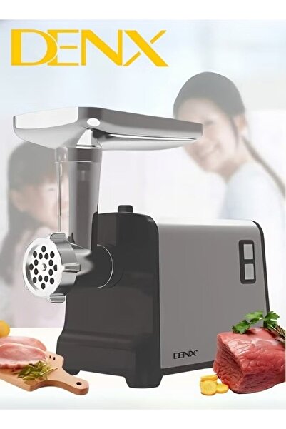Denx Meat Grinder, Electric Meat Grinder with Stainless Steel Blade, 1200W, Silver, DX3218