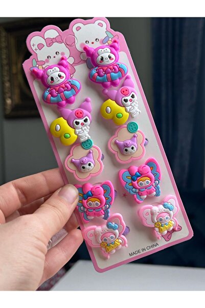 Chocuk Figured Cute Rubber 10-Piece Card Rubber Buckle Set