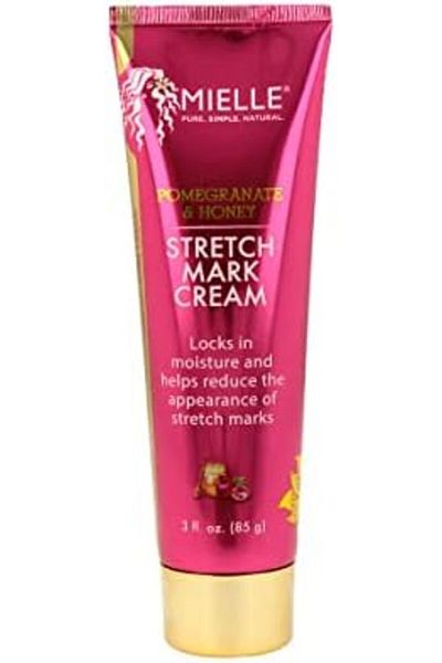 MIELLE Organics Pomegranate & Honey Stretch Mark Cream, Sulfate and Paraben Free, 3 Ounces