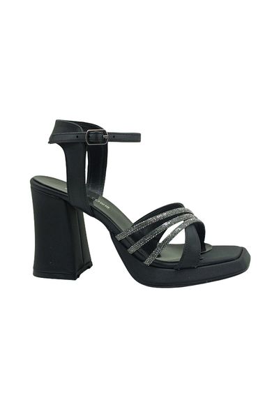 Çarıkçım High Heels - Black-Satern 156 Mg 6002