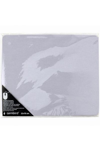 Gembird Mousepad Gembird, rubber and fabric, 220 x 180 x 2 mm, printable, White, MP-PRINT-S