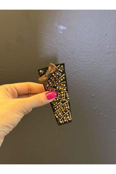 Gönülden Tasarım BRONZ BONCUK İŞLEME ARMA DİKİŞ AKSESUARI 10X5 CM