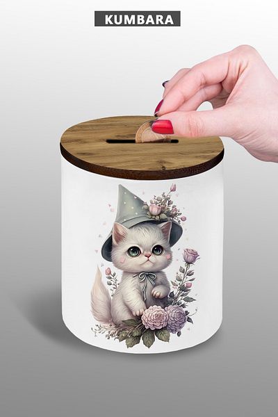 bymat Yavru Kedi Visual 9 cm Κεραμικός Κουμπαράς