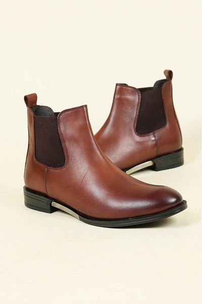 Birikon Γνήσιο δέρμα ελαστικές casual ανδρικές μπότες ΚΑΦΕ