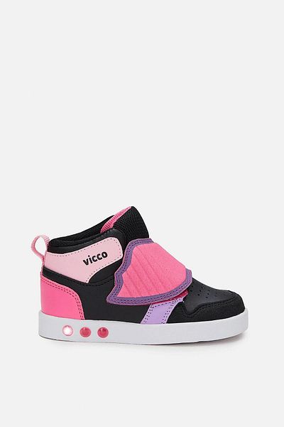 Vicco Ufo Lighted Baby Girl Black/Fuchsia Boots