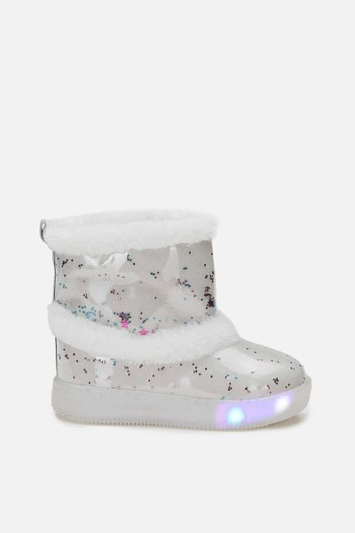 Vicco Comet Lighted Girl's White Boots