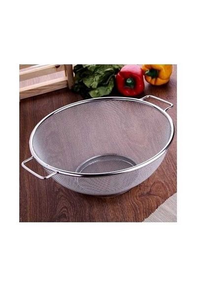 ÇEÇEN HOME (3Pcs) Kitchen Stainless Steel Handled Pot Strainer Colander (20-24-27 cm)