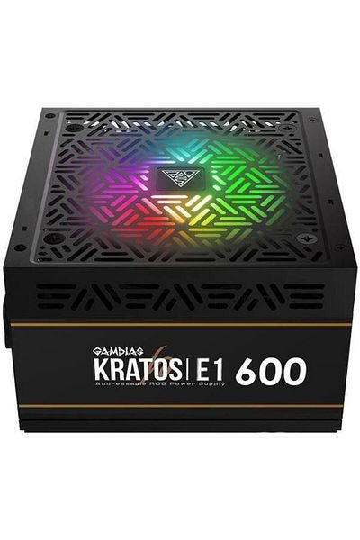 gamdias Sursa Gamdias Kratos E1, RGB, 600W (Negru)