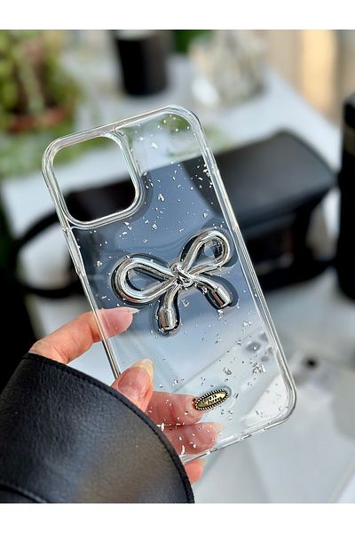 Go Aksesuar حافظة سيليكون مرنة بتصميم لعبة شريطية فضية متوافقة مع هاتف Iphone 12 و12 Pro