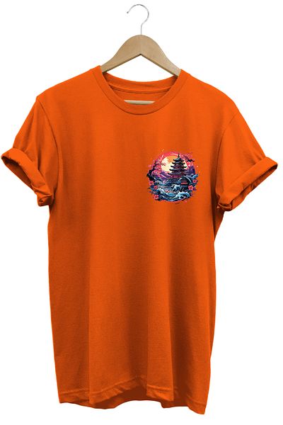 remonz Μπλουζάκι Japanese Mountain Pocket με στάμπα Oversize 100% βαμβάκι