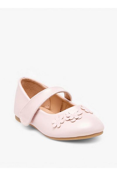 Flora Bella by Shoexpress Floral Applique Ballerina Shoes with Hook and Loop Closure