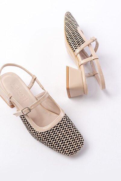 infon shoes creation 720 Бежеві з відкритою задньою частиною жіночі сандалі на щодень