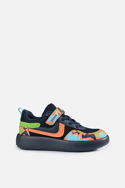 Vicco Napoli Patterned Men's Preschool Navy Blue Sneaker