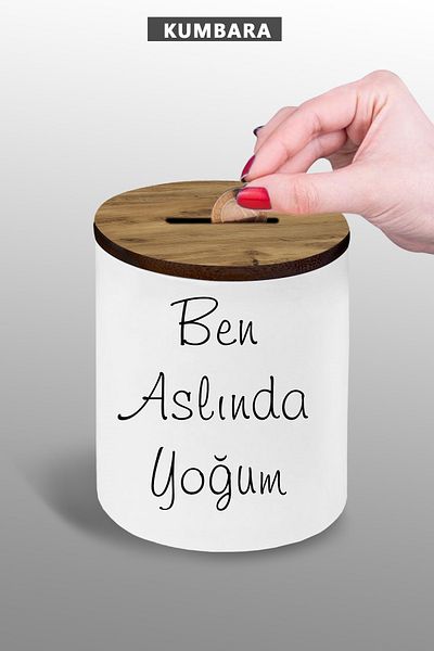 Bytwo I'M Actually Yogurt - 9 cm Ceramic Piggy Bank Small Size Tabletop
