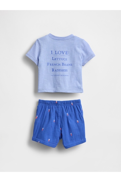 GAP Bebek Mavi Peter Rabbit™ T-Shirt Outfit Set