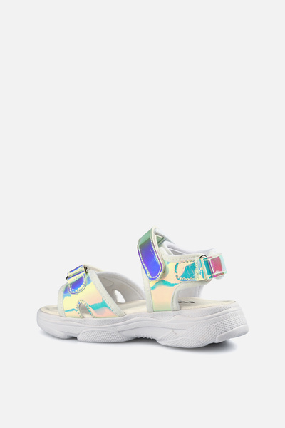 Vicco Tempo Ii Metallic Girls Preschool Silver Sandals