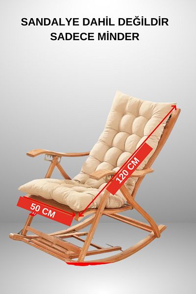 MoMMe Rocking Chair Cushion Bench Cushion 50X120 cm (Cream Color) Only Cushion