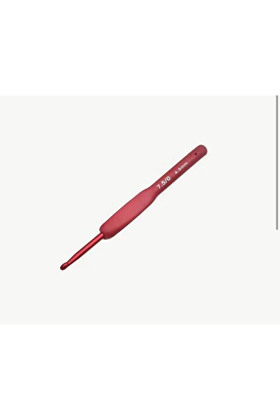 OZN AKSESUAR Κόκκινο βελονάκι με λαβή σιλικόνης