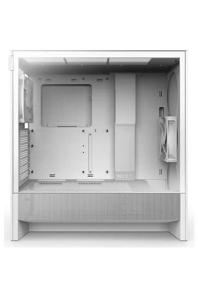 Nzxt Carcasa NZXT H5 Flow 2024, sticlă securizată, Turnul Mijlociu (Alb)