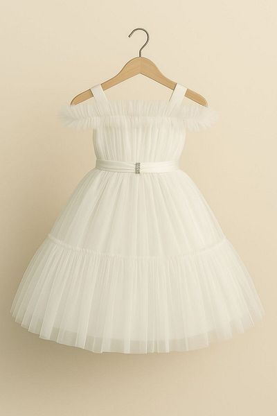 DUBAİ ÇOCUK Girl's Princess Wedding Dress - Special Occasion and Event Dress