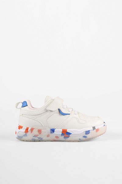 Vicco Monaco Lightweight Boy's White/Sax Blue Sneaker