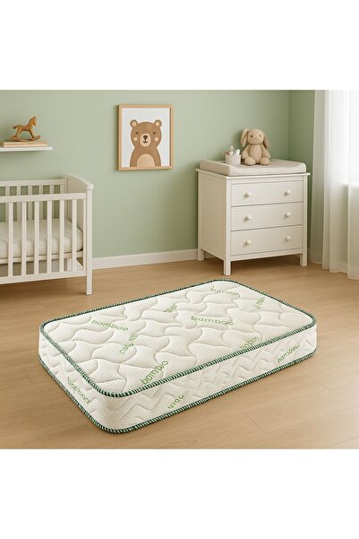 POOLY Bamboo Bebek Yatağı 70 X 120 cm Soft Lüks Ortopedik Bebek Yatağı