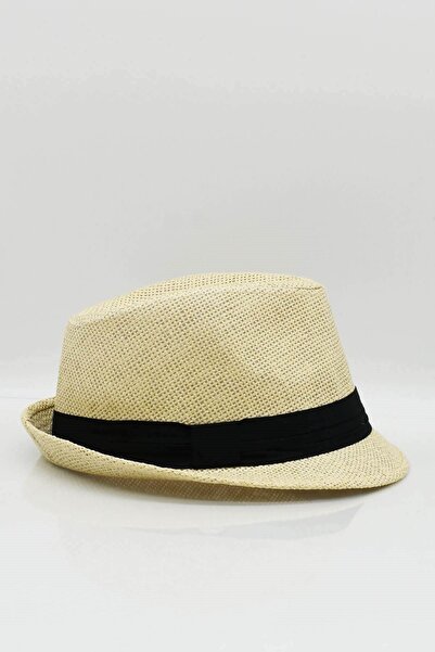 Külah Pălărie Fedora de paie pentru femei - Bej