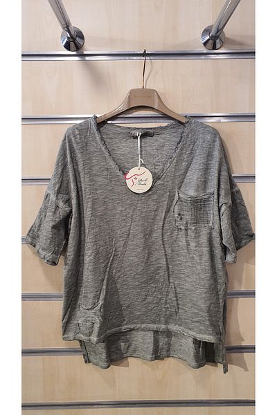 Park Moda ΜΠΛΟΥΖΑ ΒΑΜΒΑΚΙ ΜΕ ΜΟΝΗ ΤΣΕΠΗ ΜΕ ΛΕΠΤΟΜΕΡΗ ΚΡΟΣΙΑ