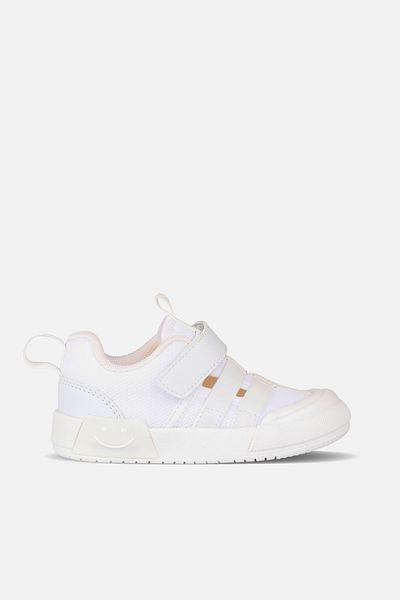 Vicco Momo Lighted Unisex Baby White Sports Shoes