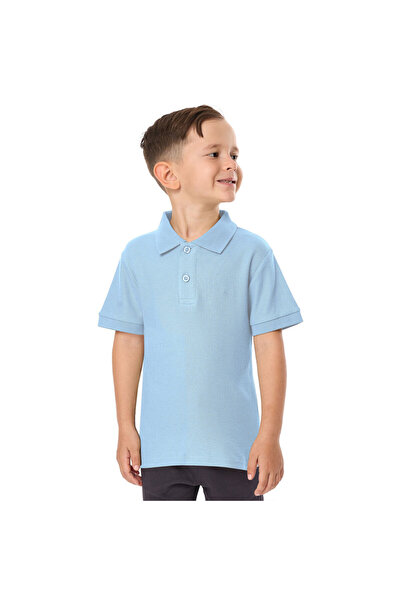 Victor and Jane Victor & Jane Junior Boys' Polo T-Shirt Powder Blue