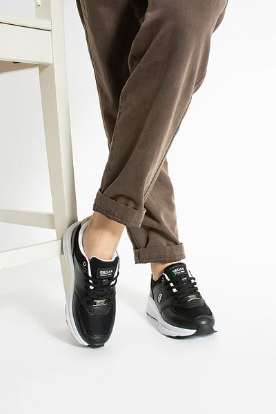 Getcho Nesra Black Pantofi sport pentru femei Talpă groasă albă Pantofi casual confortabil pentru mers pe jos pentru utilizare zilnică