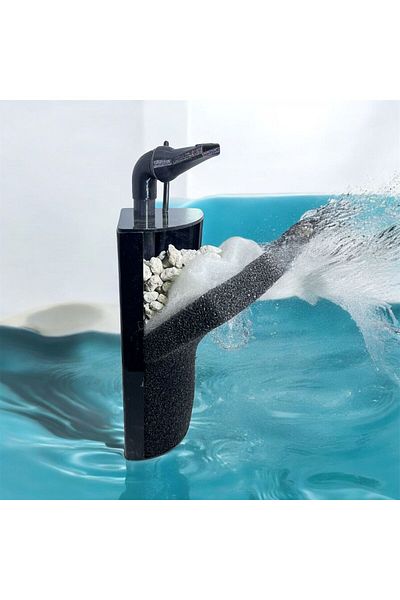 KLES Hamburg Corner Filter - S Length 15 Cm, Aquarium Filter with Sum and Filled Inside