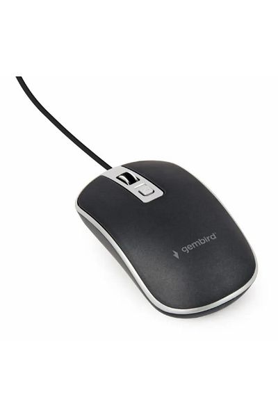 Gembird Mouse Gembird MUS-4B-06-BS, cu fir, USB (Negru/Argintiu)