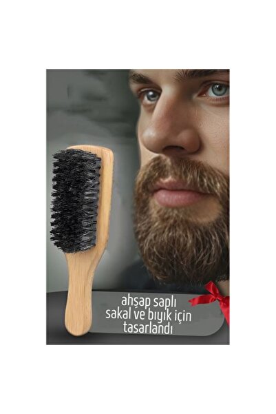 ModaCar Sakal Tarama Fırçası Ahşap Saplı
