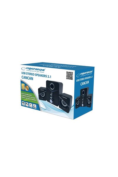 ESPERANZA ESPERANZA CANCAN Speakers, 6W, 2.1 (Black/Blue)